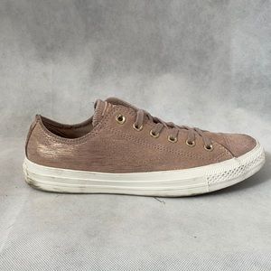 converse rose gold suede